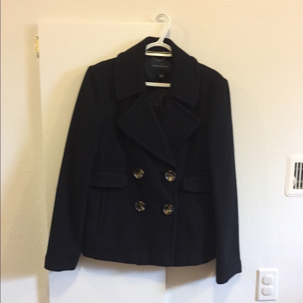 Banana Republic L Navy Peacoat